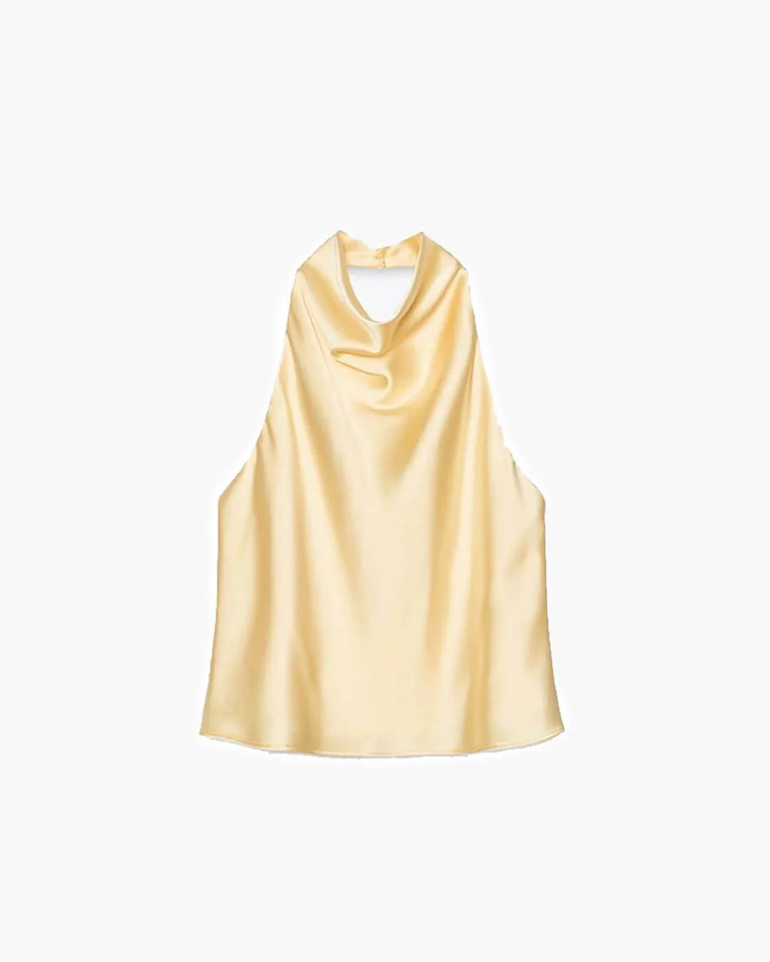 Anastasia Halter Backless Satin Top - Image 16