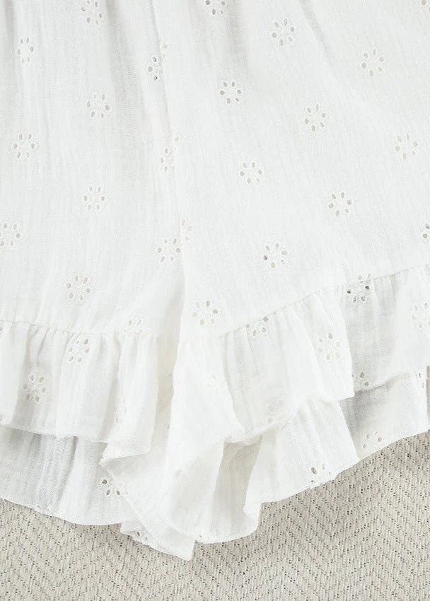 Beatrice Eyelet Ruffle Shorts Set - Image 6