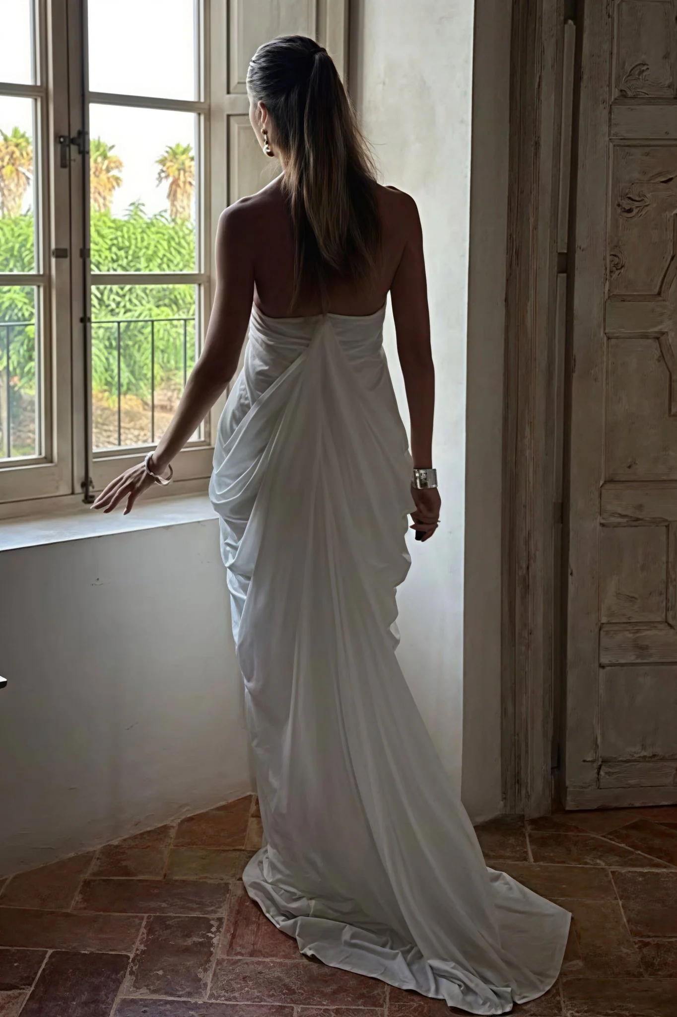 Beatrice Ruffled Halter Tulle Maxi Dress - Image 3
