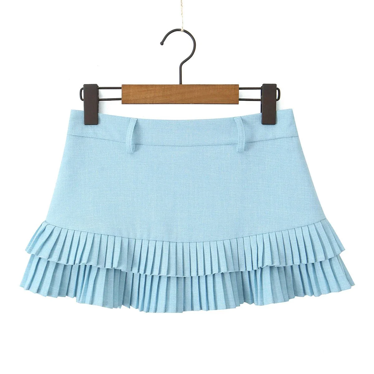 Bella Low-Waist Pleated Mini Skirt - Image 8