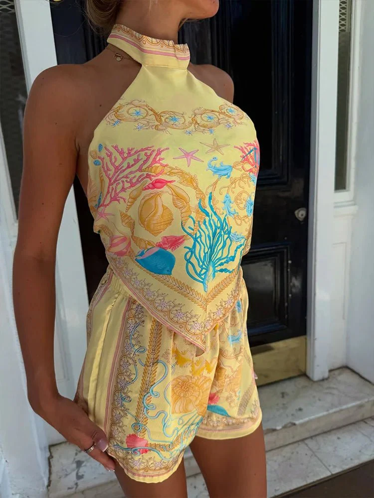 Bianca Halter Print Two-Piece Set - Image 2