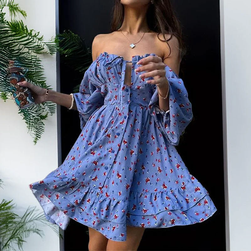 Bianca Off-Shoulder Ruffled Mini Dress - Image 5
