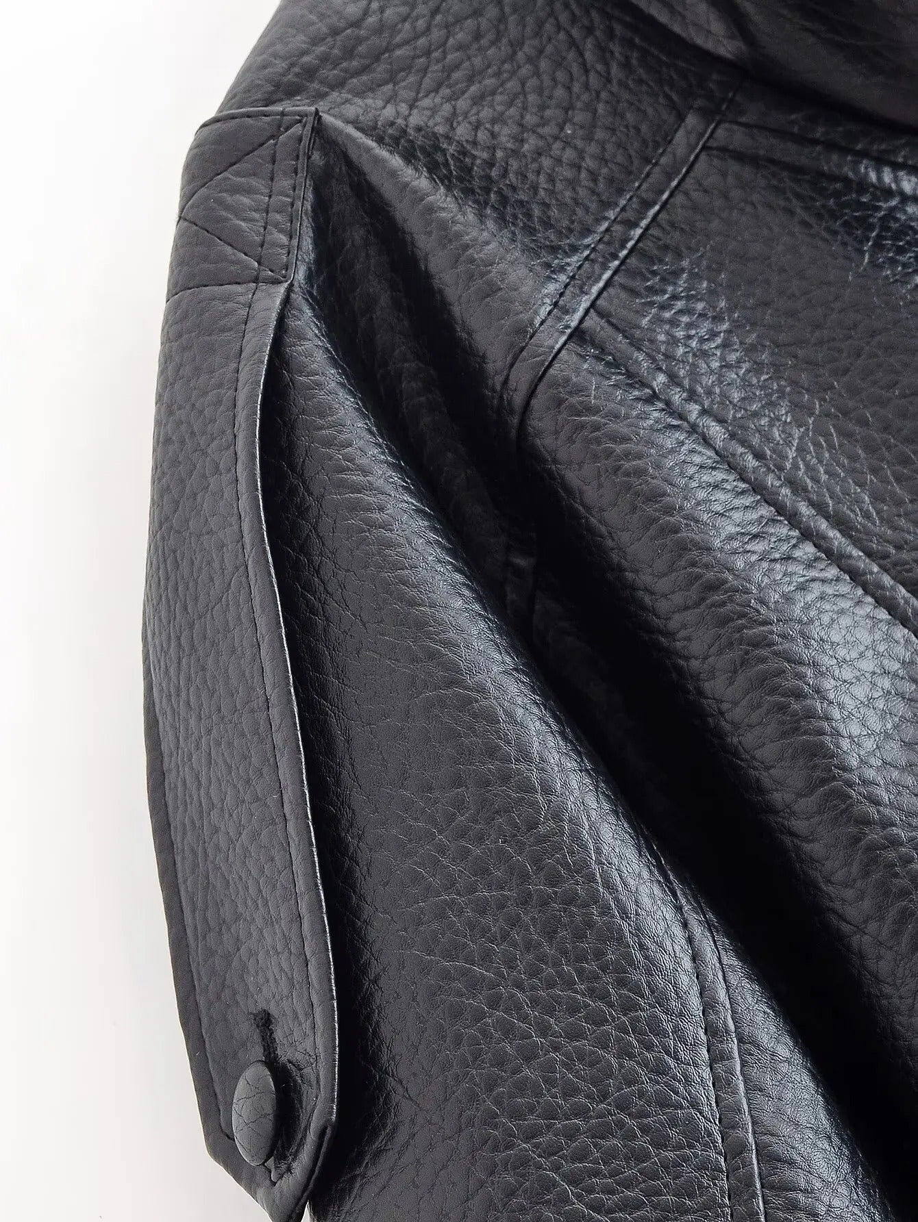 Carla Asymmetrical Leather Jacket - Image 18