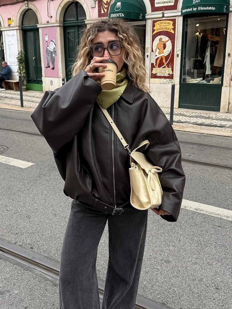Caroline Vegan Leather Jacket - Image 3