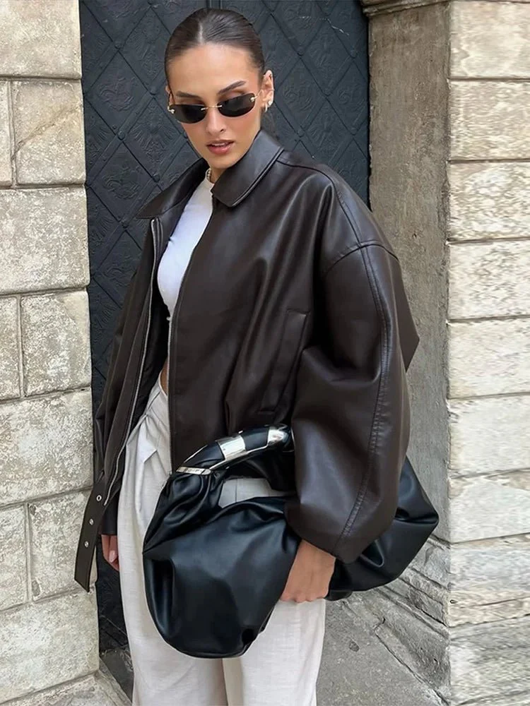 Caroline Vegan Leather Jacket - Image 4