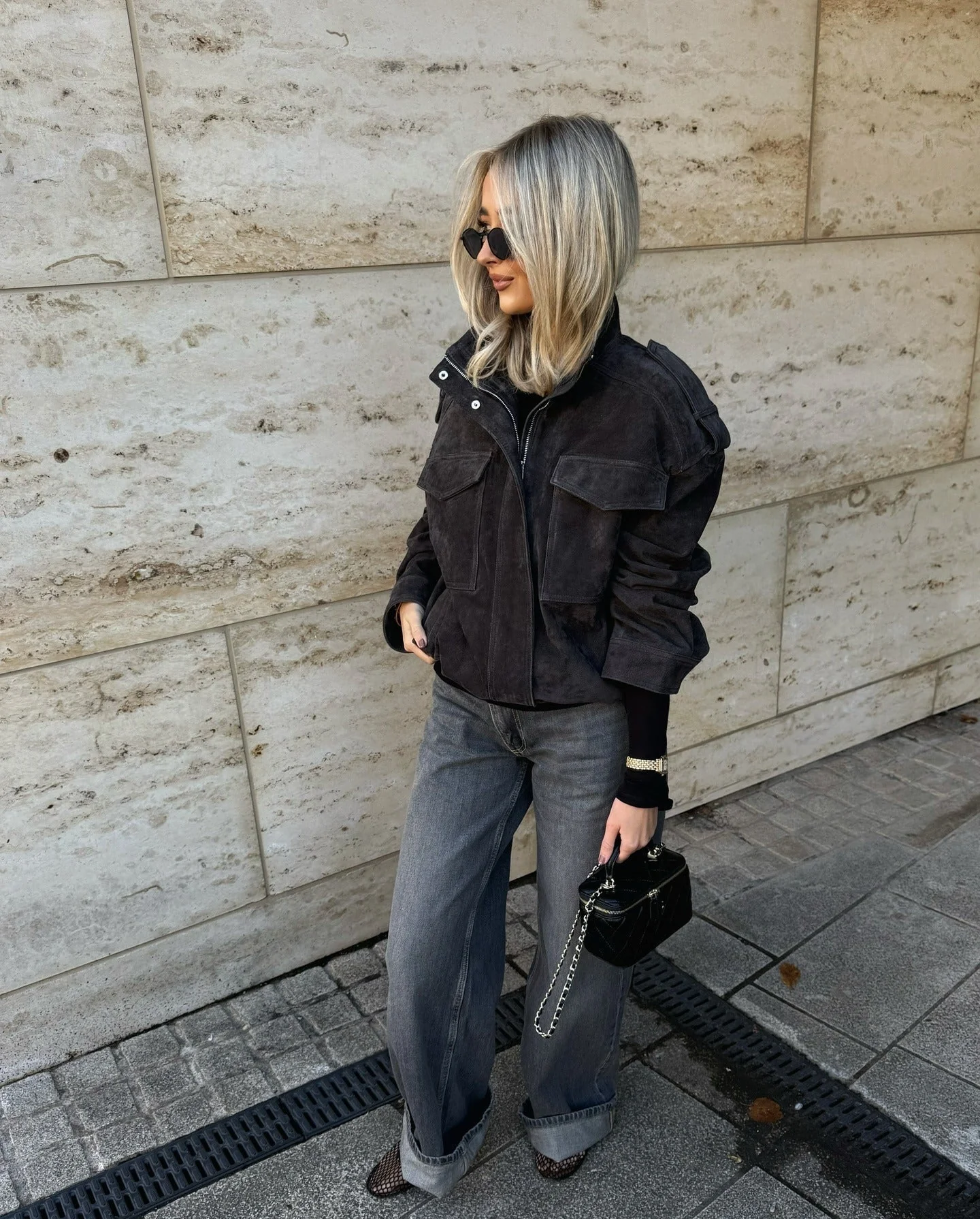 Charice High-Neck Suede Jacket - Image 9
