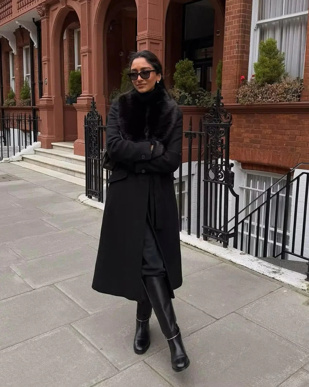 Flora Faux Fur Collar Maxi Coat - Image 11