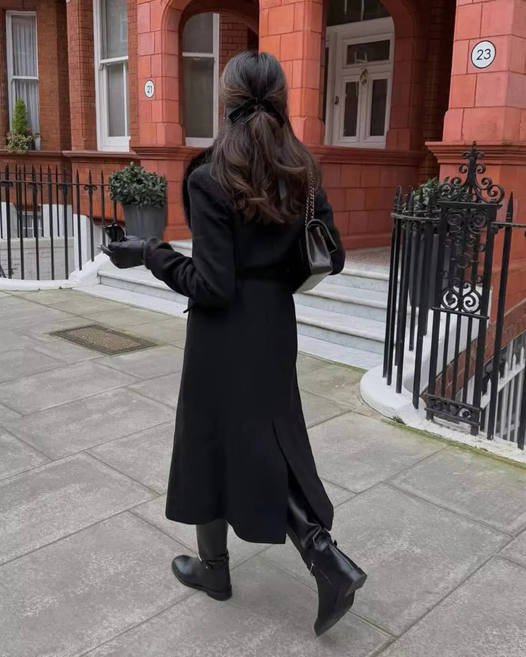 Flora Faux Fur Collar Maxi Coat - Image 12