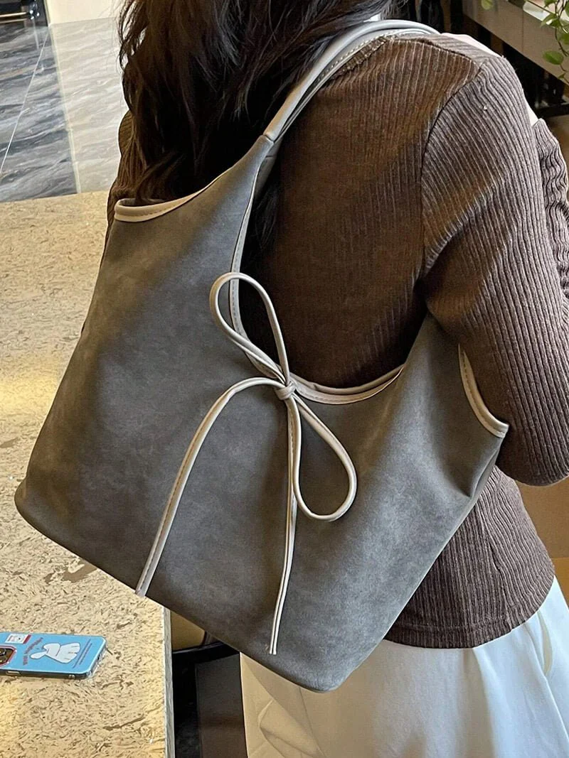 Florence Suede Bow Bag - Image 11
