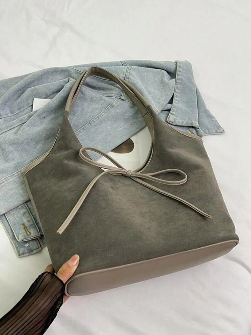 Florence Suede Bow Bag - Image 3