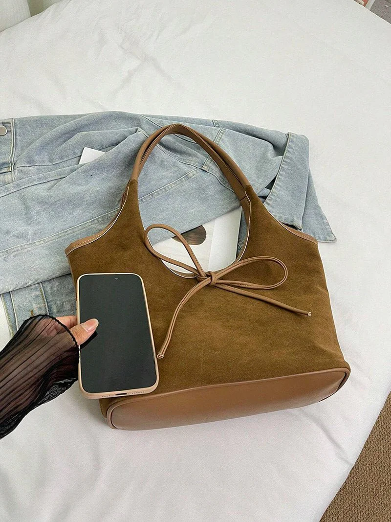 Florence Suede Bow Bag - Image 7