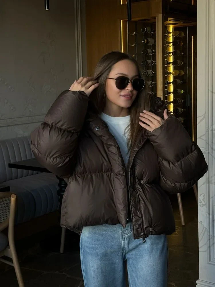 Gaia Short Hooded Puffer Jacket - Image 4