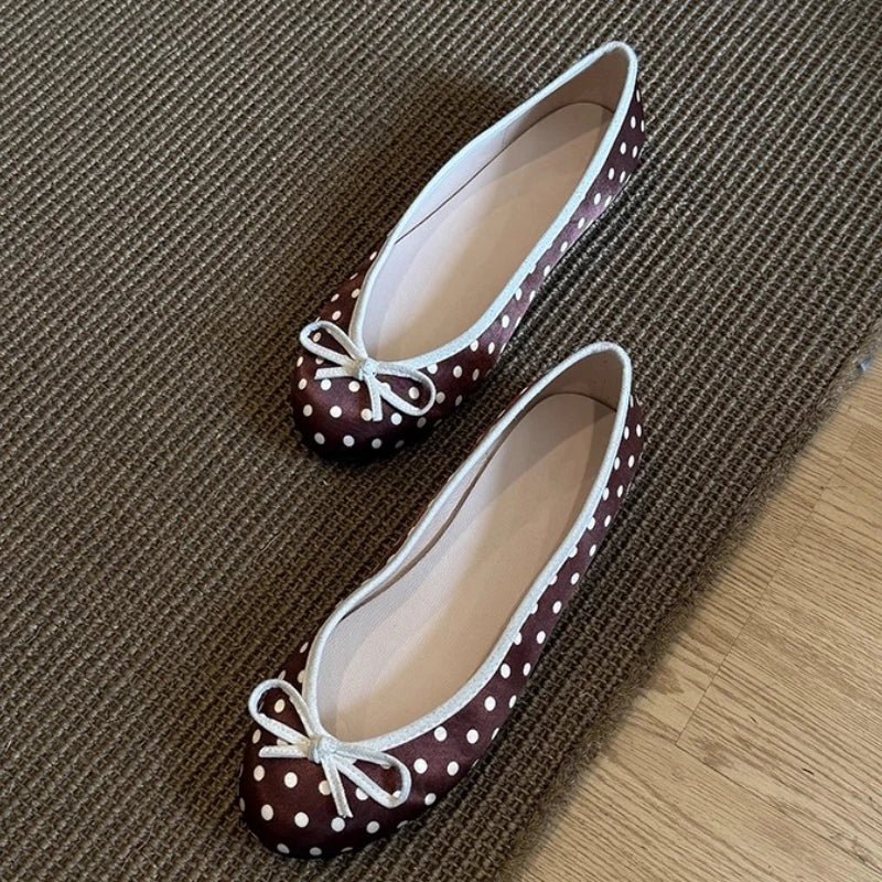 Georgette Polka Dot Ballet Flats - Image 2
