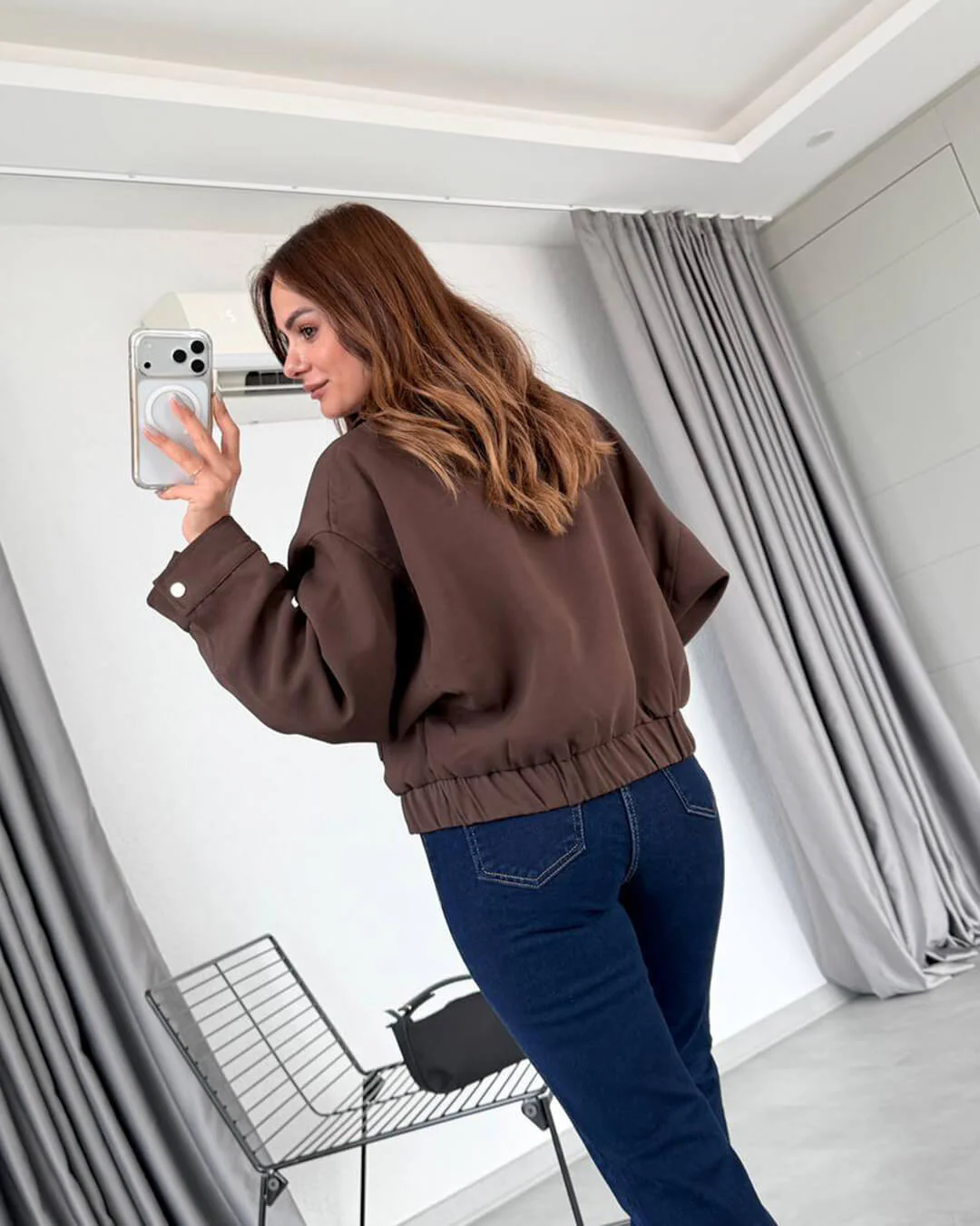 Ginny Flap Pocket Bomber Jacket - Image 7