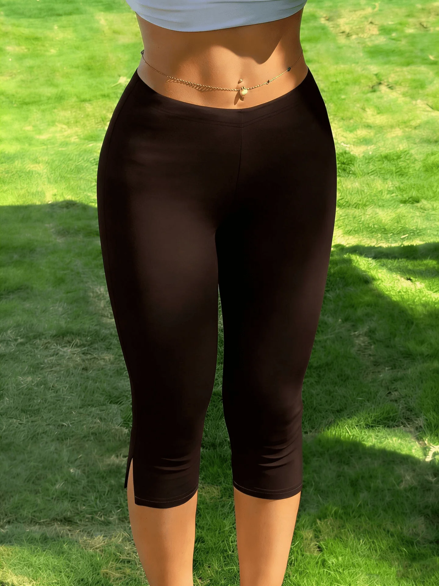 Halia Split Hem Capri Leggings - Image 5
