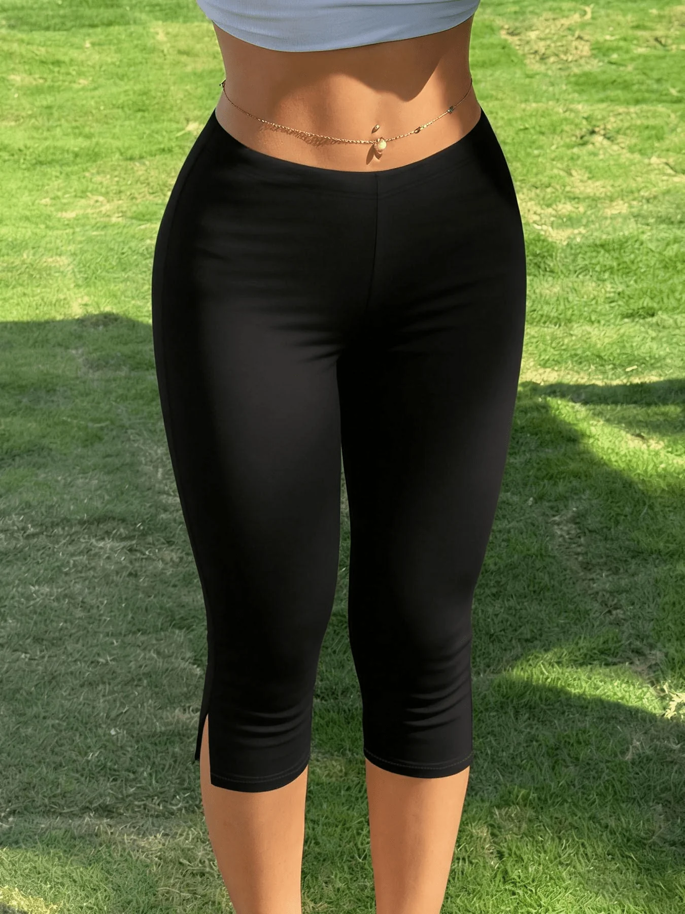 Halia Split Hem Capri Leggings - Image 6