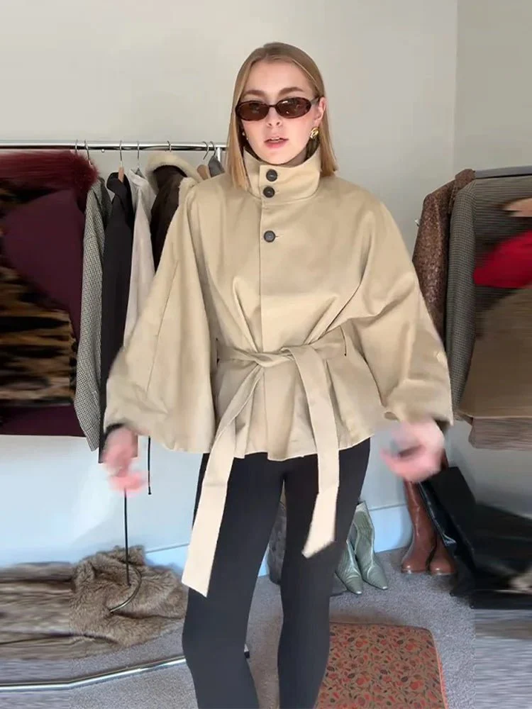 Kimberly Cape-Style Belted Coat - Image 5