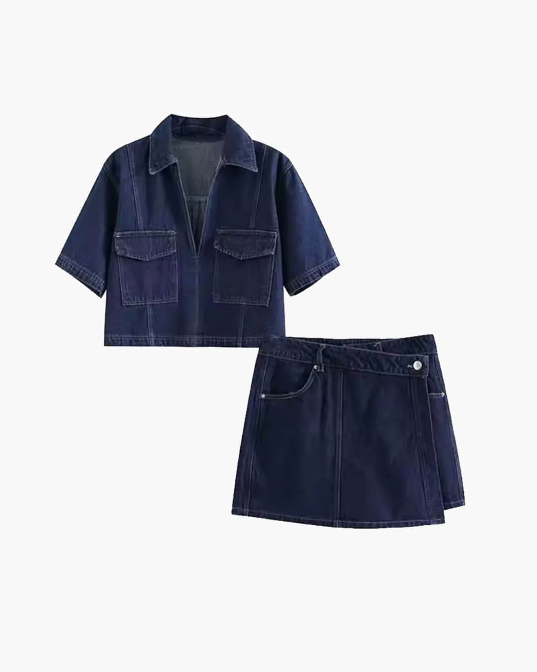 Leslie Cropped Top & Skorts Set - Image 6