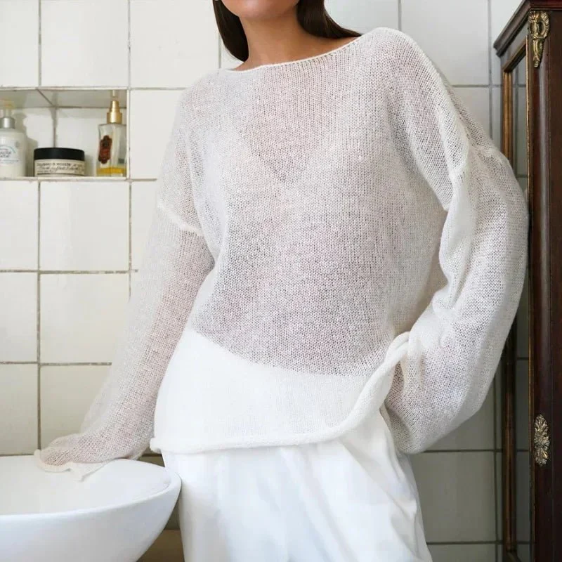 Lilian Sheer Loose Pullover - Image 8