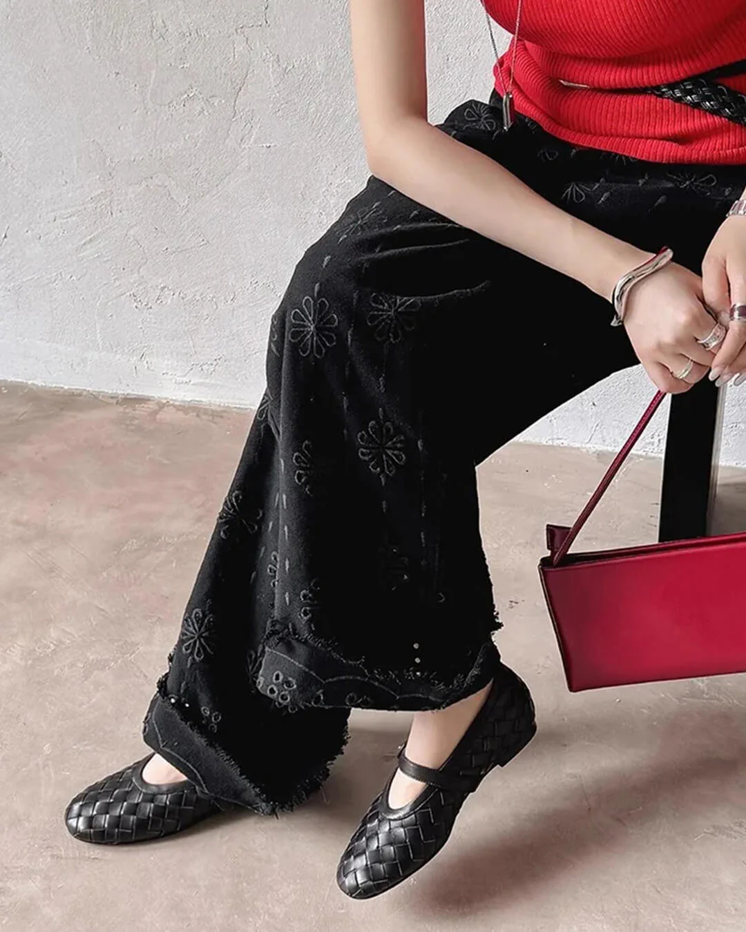 Lisbeth Woven Leather Flat Shoes - Image 5