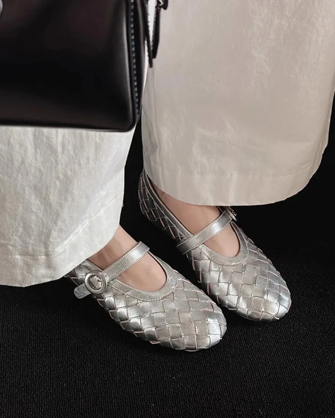 Lisbeth Woven Leather Flat Shoes - Image 7