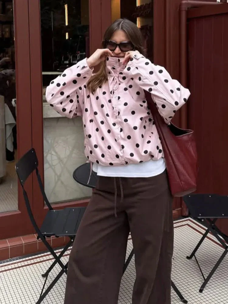 Margaret Drawstring Polka Dot Jacket - Image 3