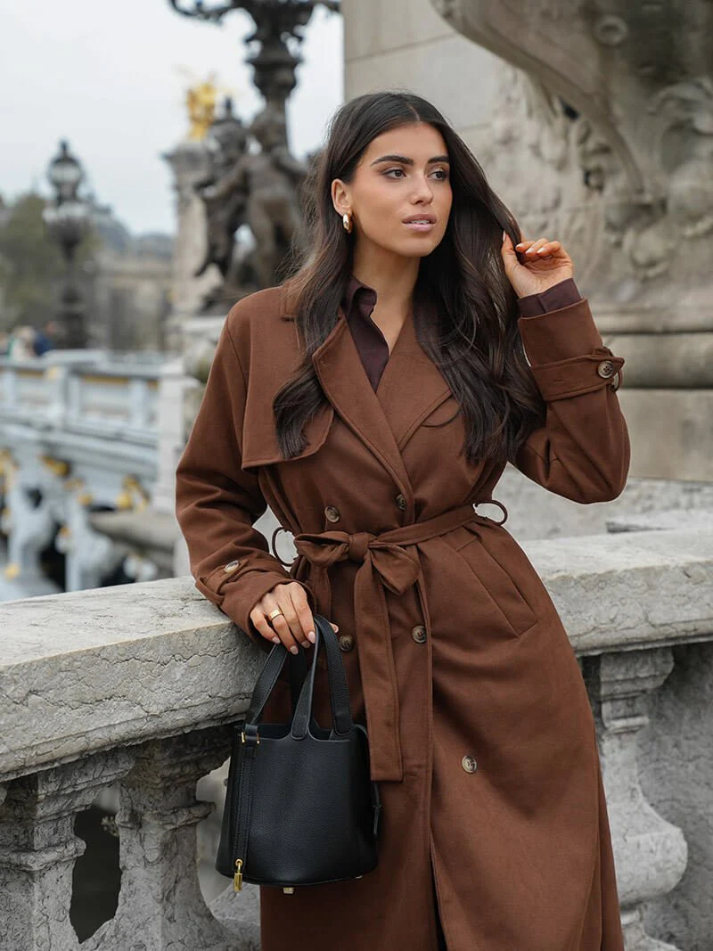 Molly faux suede Trenchcoat - Image 11