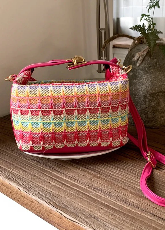 Raphaela Woven Raffia Sling Bag - Image 4