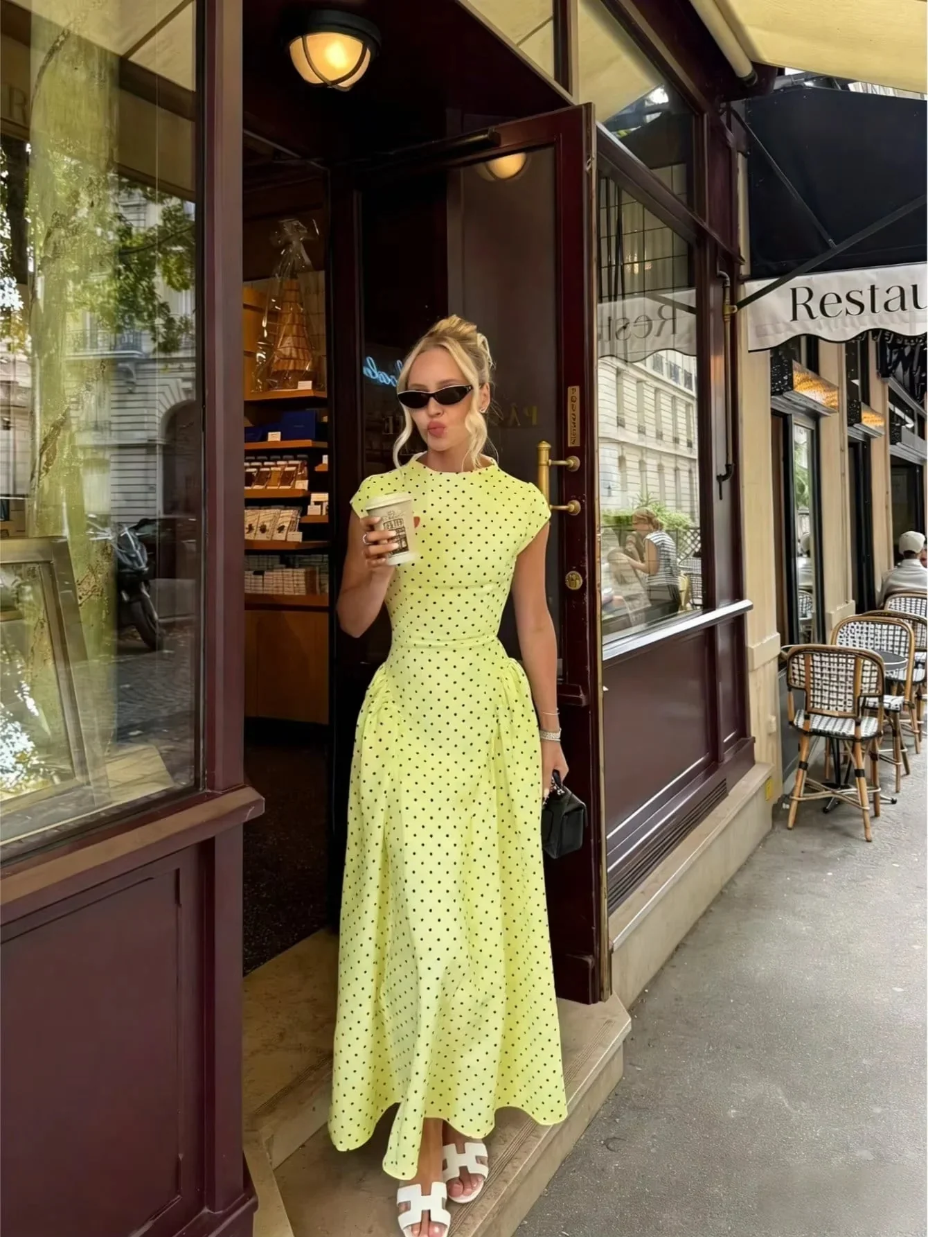 Ruby Flare Maxi Dress with Cap Sleeves - Image 5