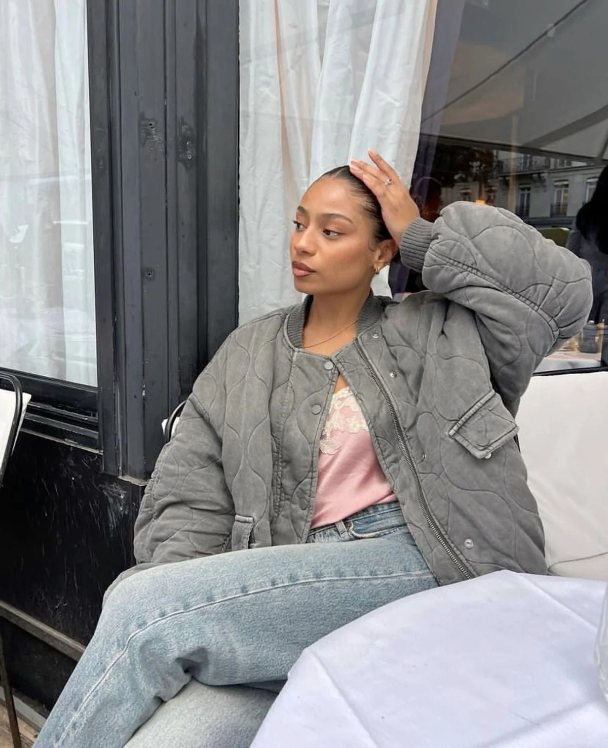 Salma Padded Bomber Jacket - Image 4
