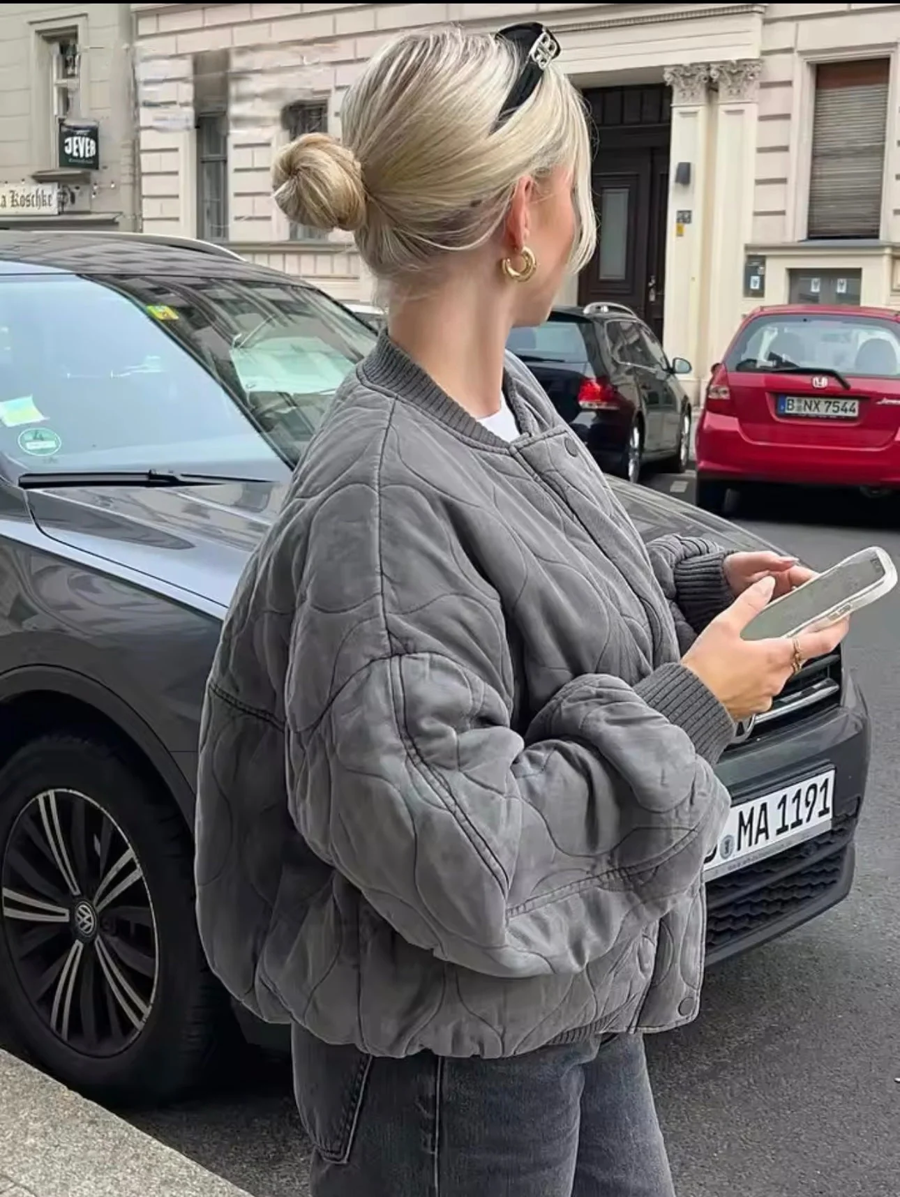 Salma Padded Bomber Jacket - Image 7