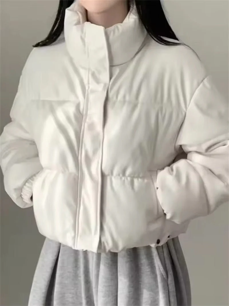 Samantha Faux Leather Puffer Jacket - Image 5