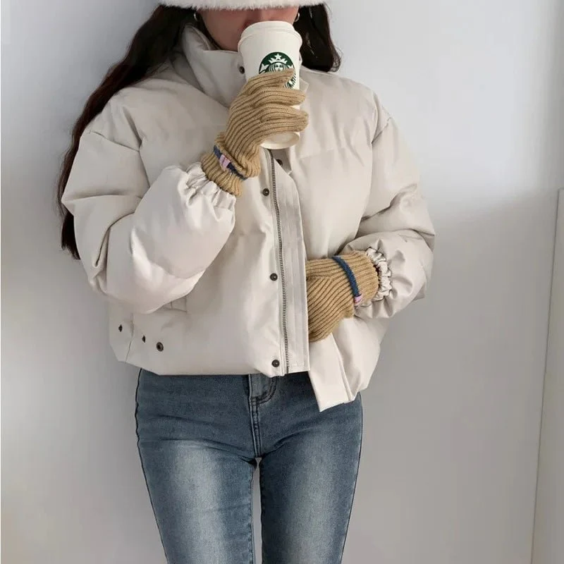 Samantha Faux Leather Puffer Jacket - Image 7