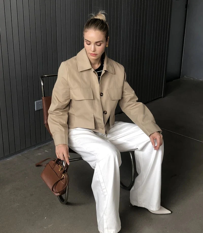 Sandra Flap Pockets Short Jacket - Image 2