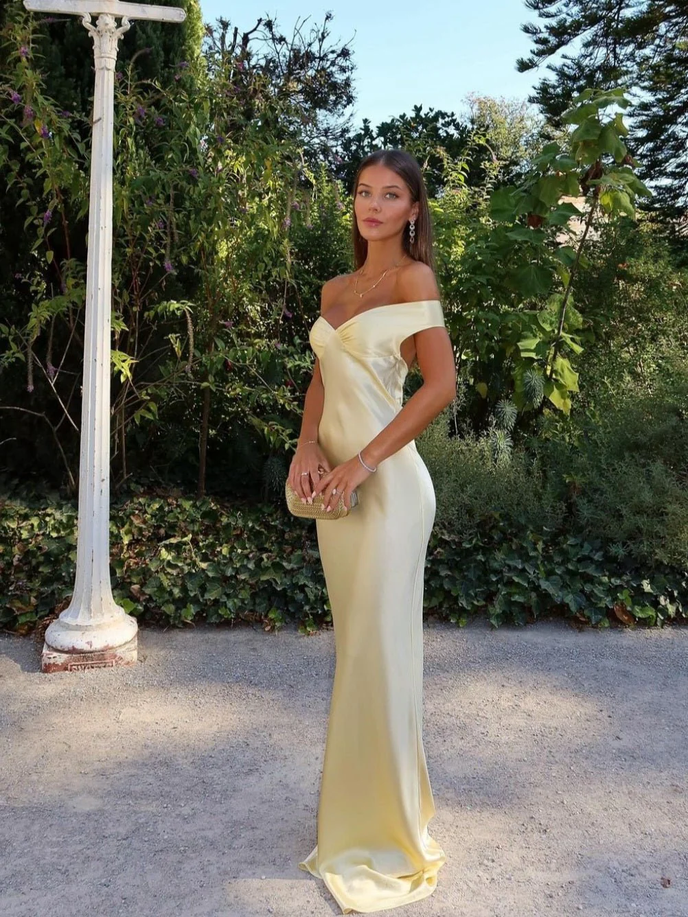 Serene Backless Satin Maxi Dress - Image 3
