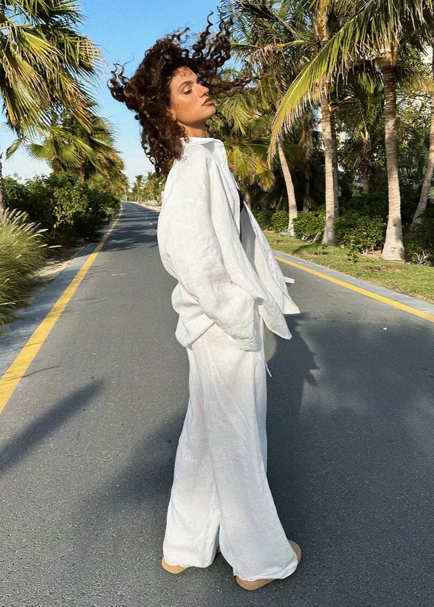 Sophia Cotton Shirt & Lounge Pants Set - Image 10