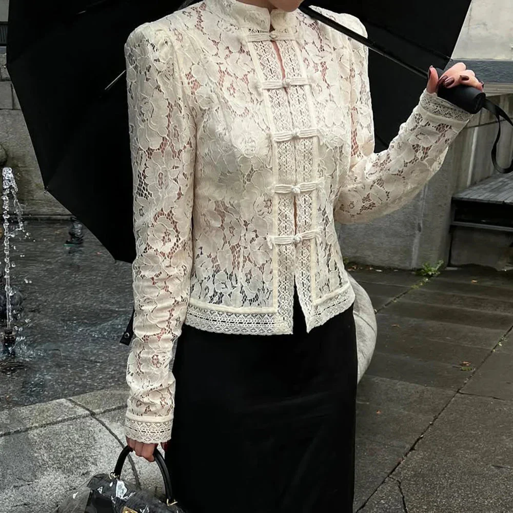 Suzan Long Sleeve Lace Blouse - Image 2