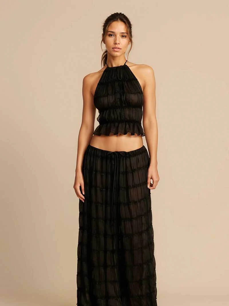 Valerie two-piece set with frill details - Image 10