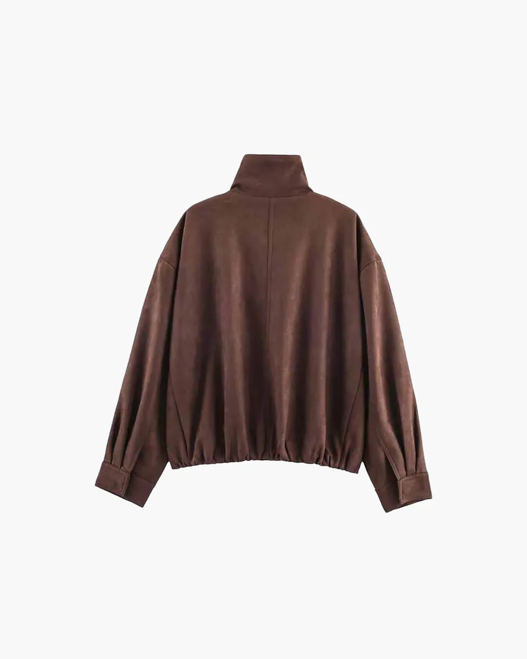 Viona Stand Collar Suede Jacket - Image 6