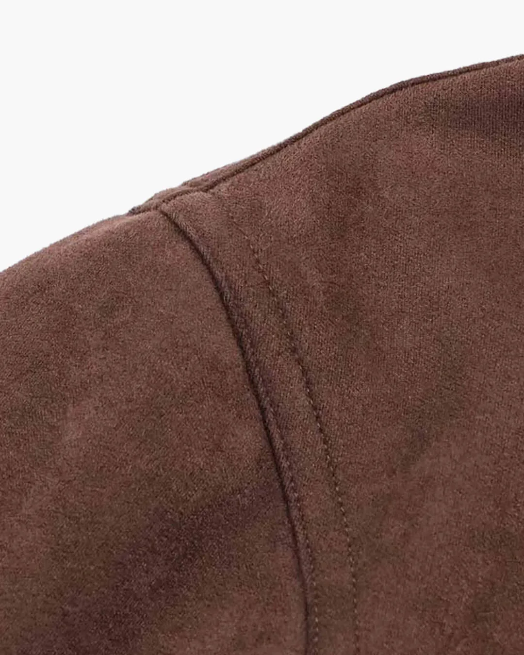 Viona Stand Collar Suede Jacket - Image 8
