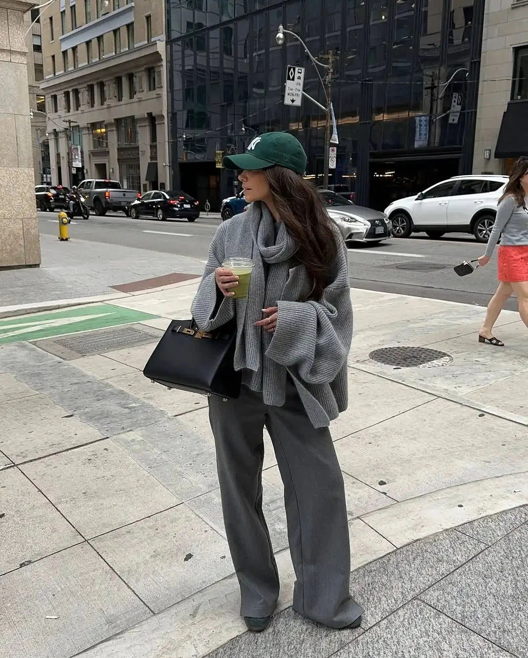 Xia Loose Knit Pullover with Scarf - Image 2